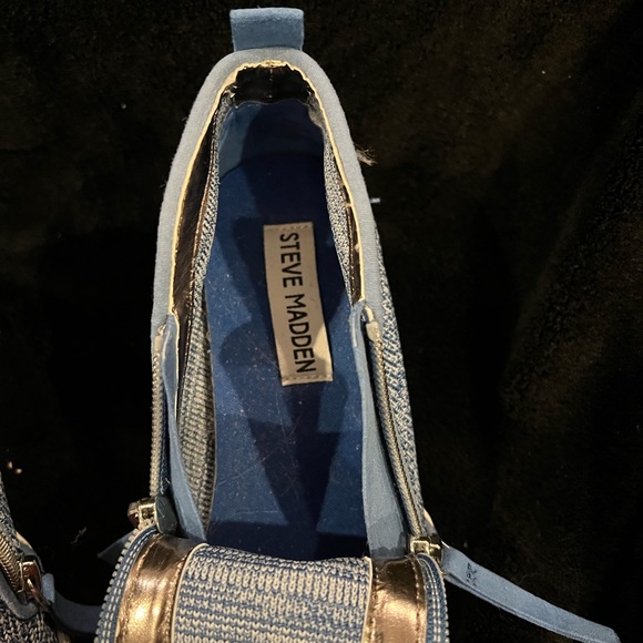 Steve Madden Kids' Caliber Wedge Sneaker In Blue - Picture 8 of 8